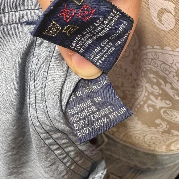 90s Vintage Tommy Hilfiger Colorblock Blue and Orange Windbreaker Streetwear - Picture 8 of 8